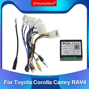 Авто аудио Радиоплеер 16PIN Android Power Calbe Адаптер за Toyota Camry/Corolla/RAV4 prado Медии Теглене на кабели