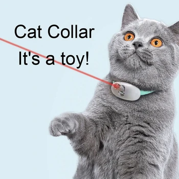 Автоматична играчка за котки, Умен Лазерен Мъчителен нашийник за котки, Електрическа USB зареждане, Забавни играчки за коте, Онлайн обучение, Аксесоари за домашни котки