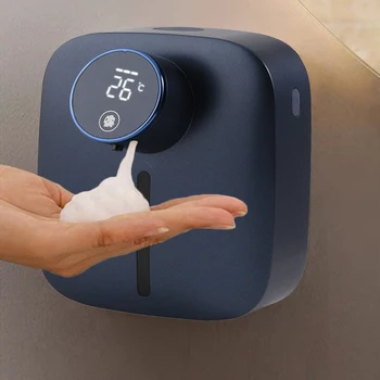 Автоматично дозиране система сапуни, пяна за USB Зареждане на Машината за течна пяна Стенен безконтактен сензор Водоустойчив за баня училище