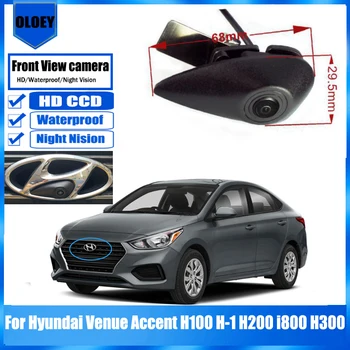 Автомобилна камера на предния преглед за Hyundai Venue Accent H100 H-1 H200 i800 H300 Парковочная HD CCD камера за нощно виждане с логото отпред