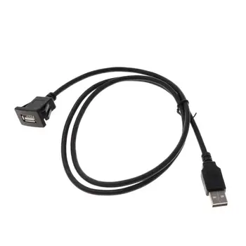 Автомобилна удлинительная панел USB2.0, кабел за скрит монтаж, комплект за арматурното табло, квадрат 1 м