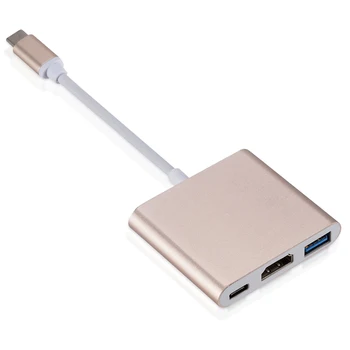 Адаптер конвертор, който е съвместим с Type c и HDMI е съвместим с Usbc и HDMI/USB3.1/Адаптер Type C, Алуминий hub Type-C За Macbook