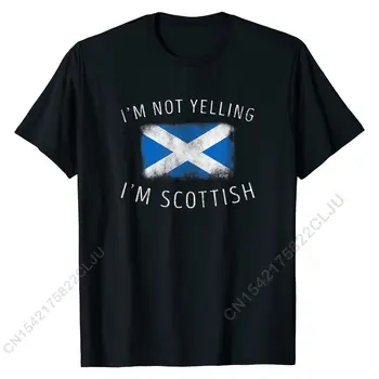 Аз не крещя, аз съм шотландец - Забавна тениска с надпис Scotland Pride, често срещаните мъжки ризи, обикновени блузи, ризи от памук за рожден ден