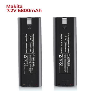 Акумулаторна батерия ni-mh 7,2 В, 6,8 Ah, съвместим с avec Makita 7000, 7002, 7033, 191679, 9, 632002, 4, 632003, 2, 6010D, 6172D