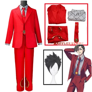 Аниме Хай ЧЕТЕЦ на Крис Редгрейв Cosplay костюм, Перука Необичайно облекло за партита Официално червен костюм за Хелоуин, Карнавальная униформи мъжки