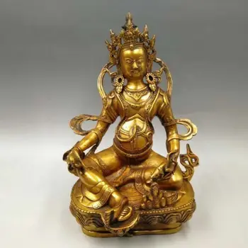 антична бронзова статуя на Бог Буда Бодхисатва, Непалски Бог на богатството ~ Пожелавам ти богатство