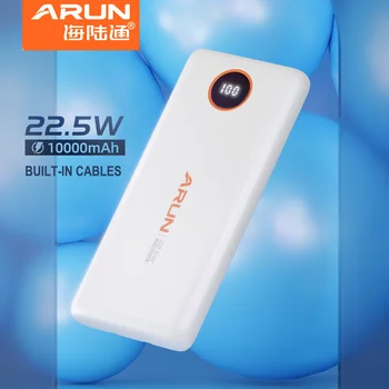 Арун Power Bank 10000 ма с 22,5 W PD Бързо Зареждане Powerbank Преносим външна Батерия За iPhone 14 13 12 Pro Max Xiaomi