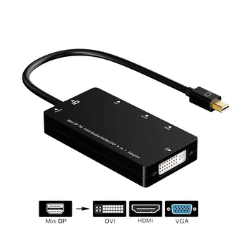 Аудио кабел Mini DisplayPort-HDMI, VGA и DVI с няколко порта Thunderbolt Хъб Adapter 4 in1