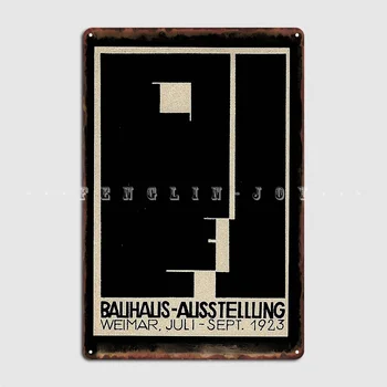 Баухаус 1923 Weimar Рекламна метална табела, боядисани стени, Дизайн на Стенен кино, Хол, Тенекеджия Табели, Плакати