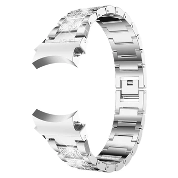 Без пропуски correa за samsung galaxy watch 5 4 40 мм 44 мм 5pro band 45 мм лъскава каишка за galaxy watch 4 classic 46 мм 42 мм гривна