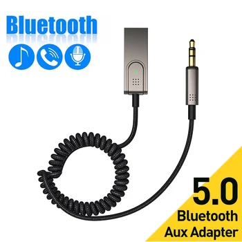 Безжична Bluetooth 5,0 Приемник, 3,5 мм Жак Aux Аудио Музикален Ключ USB Мощност Хендсфри Автомобилен Комплект За Автомобилни Радио Говорител