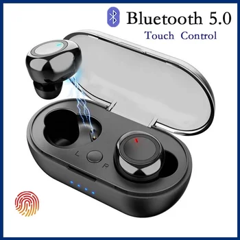 Безжична Bluetooth слушалка Y50 TWS, Bluetooth-слушалки 5.2, детска слушалки, микрофони, безжични слушалки-втулки за Xiaomi Iphone
