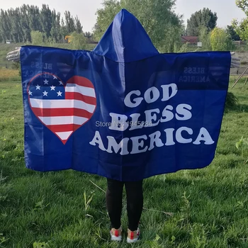 Боже, благослови Флаг Америка, наметало, флаг за тялото, банер, 3x5 фута, полиестер, кристиан флаг, наметало За Тялото, знаме за Феновете, безплатна доставка