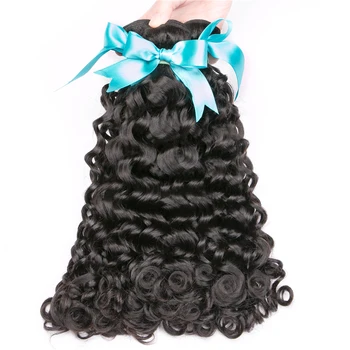 Бразилски снопчета косми, вълна от водата коси, тъкане на греди, Удължаване на коса Remy, натурален черен, 3 бр., 10-32 инча, снопчета коса