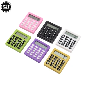 Бутиков Офис консумативи, малък квадратен калкулатор, Персонални мини-карамел цвят, училищни и офис Електроника, Творчески калкулатор