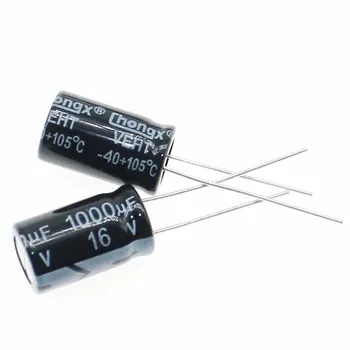 В Компонент алуминиеви електролитни кондензатора 1000 uf 16 8*12 Мм и 16 На 1000 uf Plug-in (20 броя)