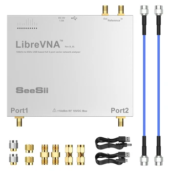 Вектор мрежов анализатор LibreVNA 100 khz-6 Ghz, Професионален Антена анализатор NanoVNA с пълна 2-пристанищен интерфейс на базата на USB външна препратка