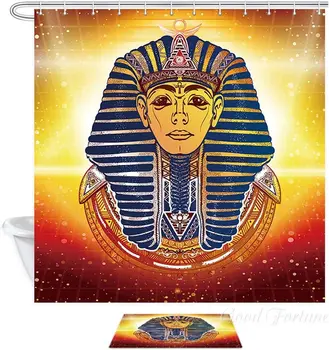 Винтажное Древното изкуство на Египет, египетски фараон, царят, Завеса За душ, Декорация на Баня