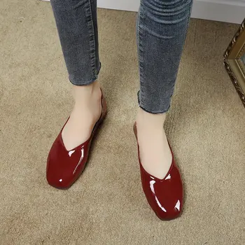 Висококачествени Дамски обувки 2023 г., летни Дамски обувки-лодки на ниски обувки с квадратни пръсти, Ежедневни Нескользящие Женски Тънки обувки Zapatos De Mujer