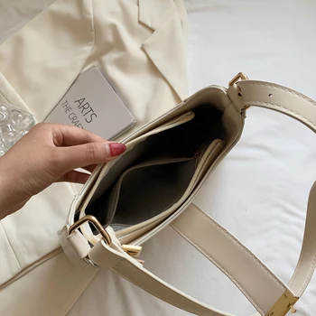 Висококачествени луксозни чанти на марка, дизайнерски чанти през рамо от изкуствена кожа за жени, модерен чанта A Main Chic Half Moon Bolso