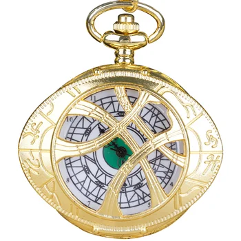 Выдалбливают реколта кварцови часовници джобни Луксозно златното римската цифрова колие-верижка подарък за мъже и Жени