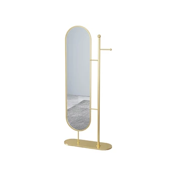 ГГ, подова огледало в скандинавски стил за спалнята, достъпни огледало за преобличане в луксозен стил, закачалка за дрехи