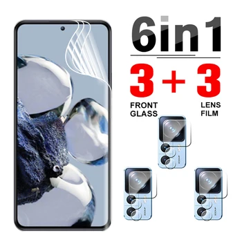 Гидрогелевая Филм 6в1 За Xiaomi 12T Pro С Пълно Покритие Отпред Мека Филм xiomi 12t 12 T Pro tpro 6,67-инчов Екран Протектор на Обектива на Камерата
