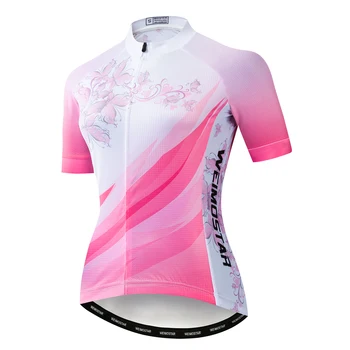 Дамски велосипедна майк Bike Team Pro Cycling Jersey Ropa Ciclismo МТБ, велосипедна дрехи, лятна велосипедна риза, розова