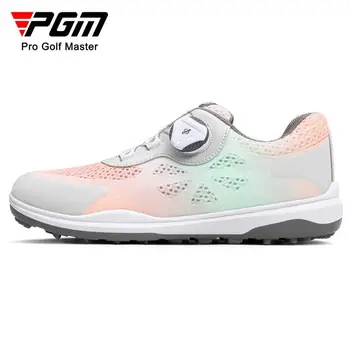 Дамски обувки за голф PGM, Мини леки Меки Дишащи Обувки, Дамски Спортни Обувки с градиентным мрежесто езда и каишка на дръжката на XZ238