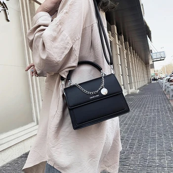 Дамски чанти 2023, нови луксозни дамски чанти на вериги от изкуствена кожа, модерна чанта за пазаруване, портфейл, дамска чанта през рамо, черен, бял