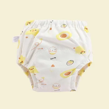 Детски непромокаеми панталони за деца, сменяеми памучни бикини, за многократна употреба и пере, 6 слоя пелена