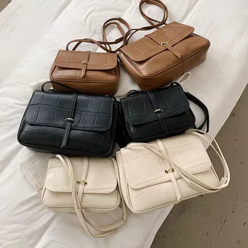 Дизайнерски дамски чанти от изкуствена кожа, чанти-незабавни посланици голям капацитет, висококачествени дамски чанти през рамо дамски чанти през рамо, Нови