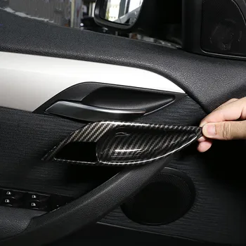 Дръжка за Вътрешната страна на вратата на колата с принтом от въглеродни влакна, Чаши, стикер, тампон за BMW X1 2011 2012 2013 2014 2015 E84