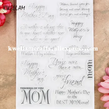 Думите От Деня на майката е най-Добрият албум за изрезки за майките фотокарточки гумен печат прозрачен печат KW9060421