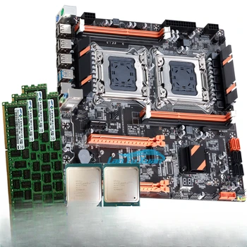 Дънна платка Atermiter X79 с два процесора в комплект с 2 × Xeon E5 2650 V2 E5 2650V2 4 × 8 GB = 32 GB PC3 12800 1600 Mhz DDR3 ECC REG Memory