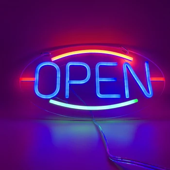 евангелион LED Open Sign Neon Lights OPEN А на Signs Night Lamp Home For Bars 