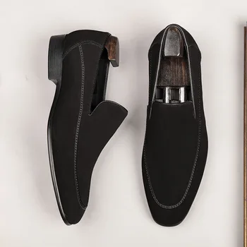 Европейската версия на мъжки кожени обувки, пилинг на кожата, за изграждане на краката, мека кожена повърхност с удобни меки подметки, f
