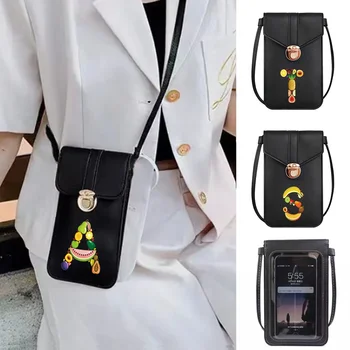 Жена Портфейл, чанта през рамо, чанта за телефон със сензорен екран, притежателите на карти през рамо, чанта-месинджър, луксозен дизайн, плодов модел