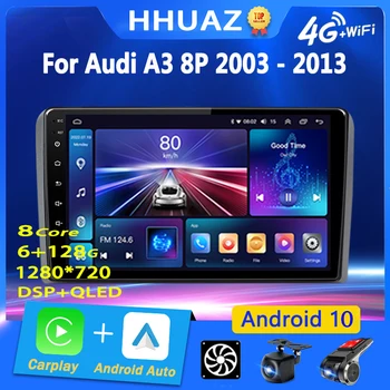 За Audi A3 2 8P 2003-2013 S3 2 2006-2012 RS3 1 2011 2012 Авто Радио Мултимедиен плейър GPS Навигация Android Без 2din
