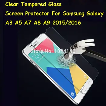За Samsung Galaxy A3 A5 A7 2015/2016 A8 A9 Ультратонкая Предната Защитен слой От Закалено Стъкло Взрывозащищенная Защитно фолио