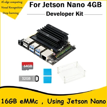 За в jetson Nano 4GB Developer Kit Intelligence AI Embedded Development Expansion Kit с акрилен корпус