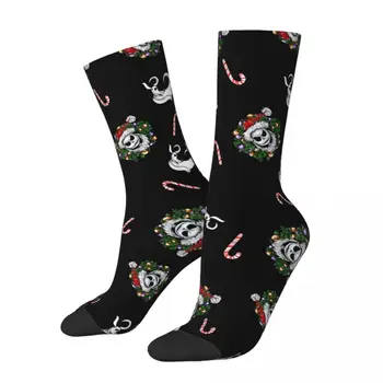 Забавни мъжки чорапи с шарките на коледа кошмар в стил ретро стил харадзюку, хип-хоп, ново, подарък чорапи с принтом Crew Crazy