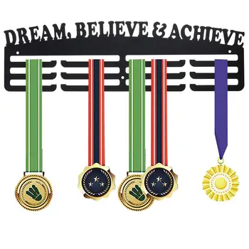 Закачалка за медала на Притежателя Багажник Вдъхновяваща Черна Закачалка за медали Титуляр за събиране на Медала, Закачалка за Дисплея с висящи куки