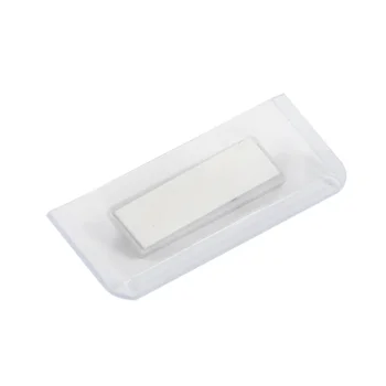Защитна втулка за фабрична табелка от прозрачно PVC с цип държач икона Manget