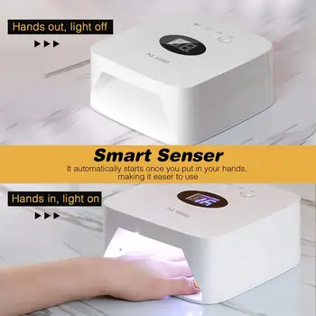 Интелигентна електрическа лампа за дизайн на ноктите, 54 W, индукционная фототерапевтическая машина за нокти S50, може да пренася быстросохнущую маслена клеевую сешоар
