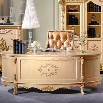 Италиански мебели, европейският бюро от масивно дърво, френски луксозен работно бюро за спалня, вила, компютърна маса