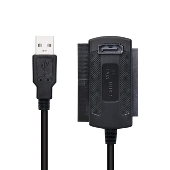 Кабел USB 2.0 за IDE SATA 3 в 1 S-ATA 2,5 3,5-инчов твърд диск HDD Адаптер конвертор, Кабел за PC, лаптоп