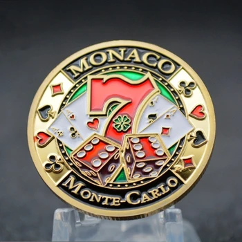 Казино на Монако, Чип Късмет, Монета на Повикване, Метална покер чип, Щастлива Монета, Казино, позлатени Спомен, за Събиране на Подаръци