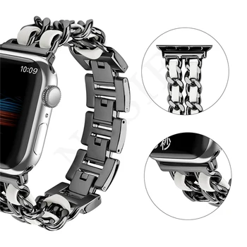 Каишка Correa от неръждаема стомана за Apple Watch 7 41 мм, 45 мм, тънък метален каишка-гривна, спортен каишка за iWatch series 7