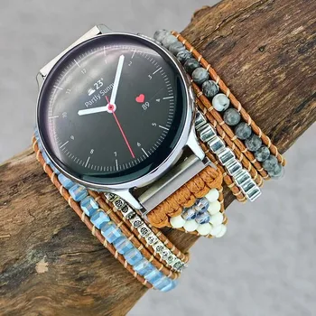 Каменната Гривна за Samsung Galaxy Watch Каишка 22 мм и 20 мм и впечатлява със своя Бохемски стил за Huawei Honor Watch, за Amazfit GTR за Xiaomi